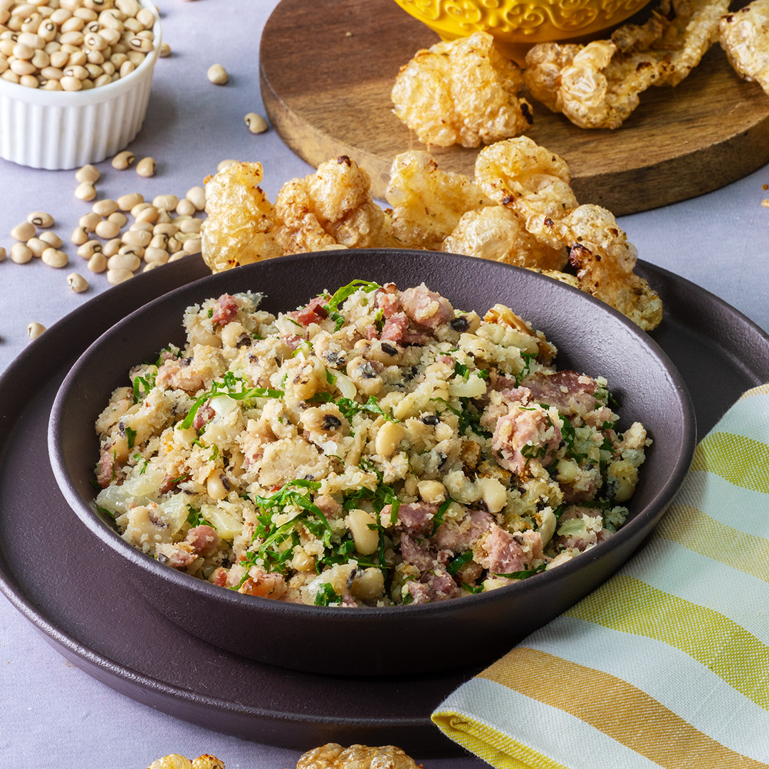RECEITA: Baião de Dois com Feijão Fradinho e Torresmo - Grupo PQ Alimentos